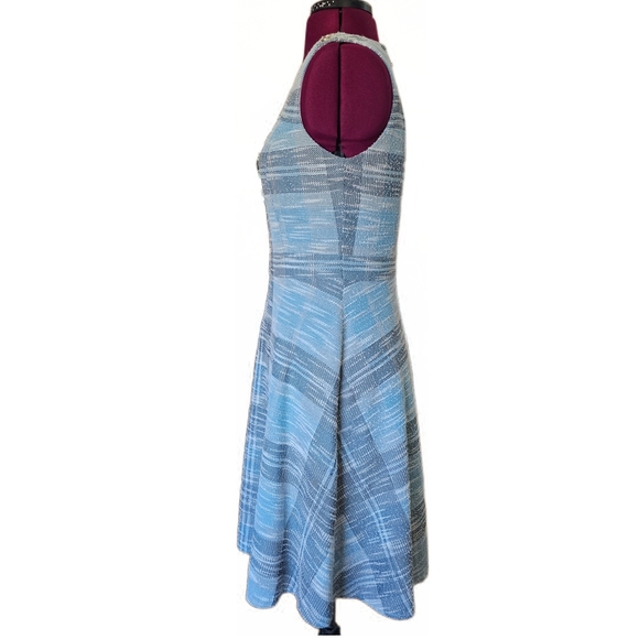 Tommy Hilfiger SEEN ON TV JANE THE VIRGIN Blue Tweed Fit&Flare Sleeveless Dress - Picture 7 of 16